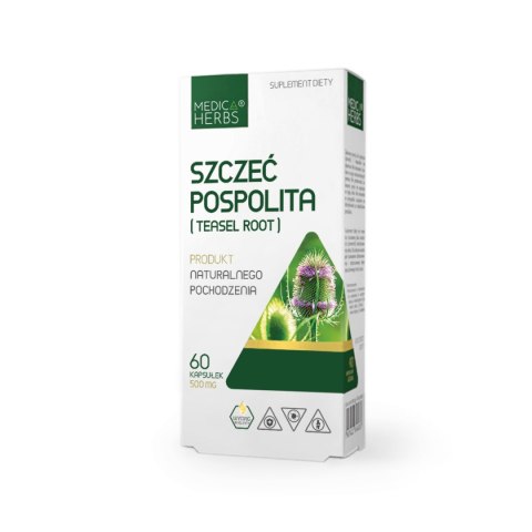 MEDICA HERBS Szczeć pospolita (Teasel Root) 500mg, 60kaps. MEDICA HERBS Szczeć pospolita (Teasel Root) 500mg, 60kaps.