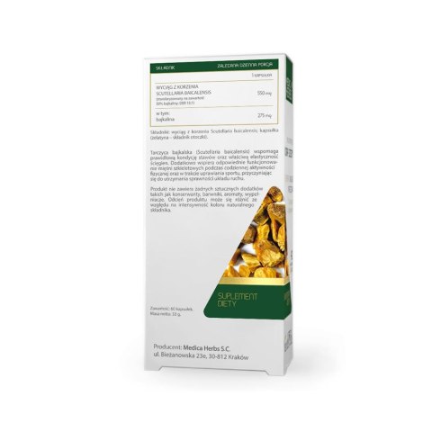 MEDICA HERBS Tarczyca Bajkalska forte 550mg, 60 kaps. MEDICA HERBS Tarczyca Bajkalska forte 550mg, 60 kaps.