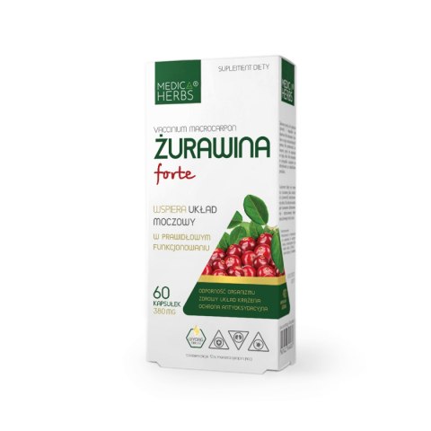 MEDICA HERBS Żurawina forte 380mg, 60 kaps. MEDICA HERBS Żurawina forte 380mg, 60 kaps.