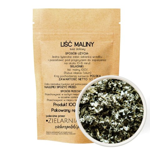 Malina liść 50g ZIELARZPOLSKI.PL Malina liść 50g ZIELARZPOLSKI.PL