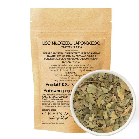 Miłorząb liść 50g ZIELARZPOLSKI.PL Miłorząb liść 50g ZIELARZPOLSKI.PL