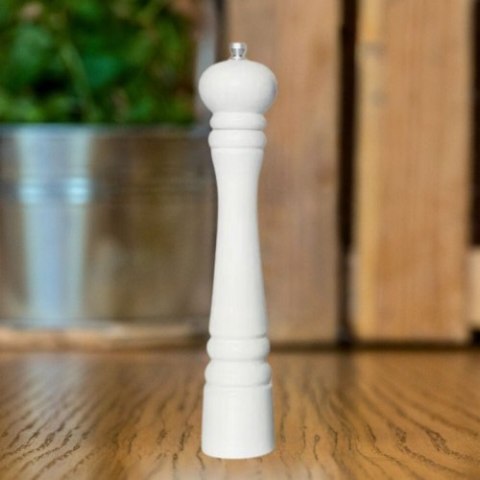 Młynek ręczny, drewniany 32cm BIAŁY Młynek ręczny, drewniany 32cm BIAŁY