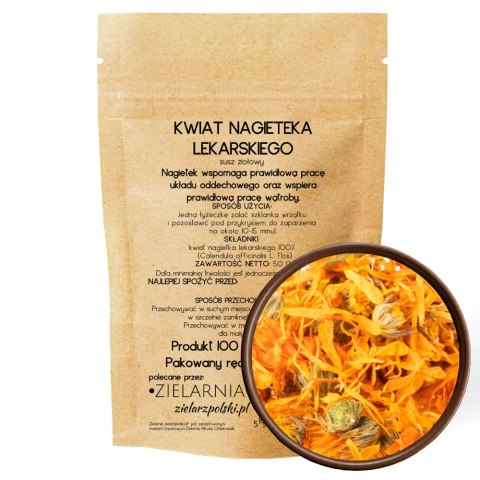 Nagietek kwiat 50g ZIELARZPOLSKI.PL Nagietek kwiat 50g ZIELARZPOLSKI.PL