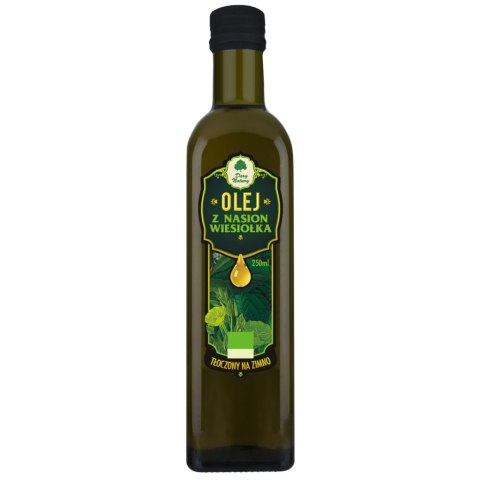 Olej z nasion wiesiołka tłoczony na zimno 250ml DARY NATURY Olej z nasion wiesiołka tłoczony na zimno 250ml DARY NATURY