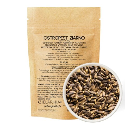 Ostropest plamisty ziarno 500g ZIELARZPOLSKI.PL Ostropest plamisty ziarno 500g ZIELARZPOLSKI.PL
