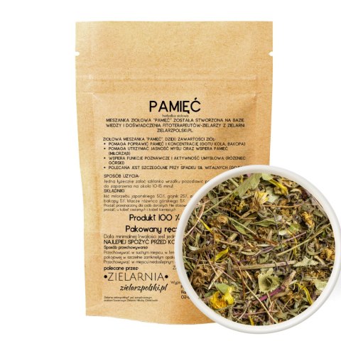 Pamięć - herbatka ziołowa 100g ZIELARZPOLSKI.PL Pamięć - herbatka ziołowa 100g ZIELARZPOLSKI.PL