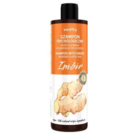 VENITA Trychologiczny szampon Imbir do włosów osłabionych, farbowanych, po zabiegach fryzjerskich 300ml VENITA Trychologiczny szampon Imbir do włosów osłabionych, farbowanych, po zabiegach fryzjerskich 300ml