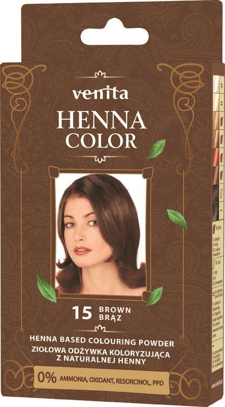 VENITA henna proszek nr 15 bronze 25g - ziołowa odżywka koloryzująca VENITA henna proszek nr 15 bronze 25g - ziołowa odżywka koloryzująca