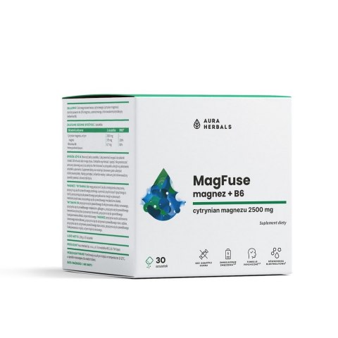 AURA HERBALS MagFuse magnez + B6 30 saszetek AURA HERBALS MagFuse magnez + B6 30 saszetek