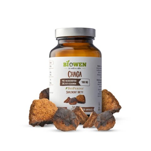 BIOWEN Chaga 400 mg, 90 kaps. - 40% polisacharydów, 30% beta-glukanów BIOWEN Chaga 400 mg, 90 kaps. - 40% polisacharydów, 30% beta-glukanów