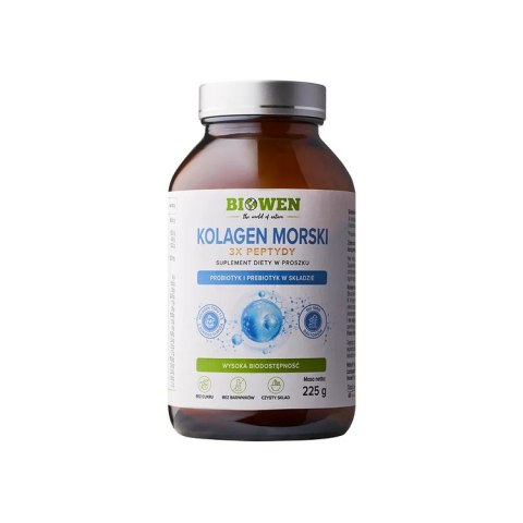 BIOWEN Kolagen Morski - 3x PEPTYDY w proszku 225g BIOWEN Kolagen Morski - 3x PEPTYDY w proszku 225g
