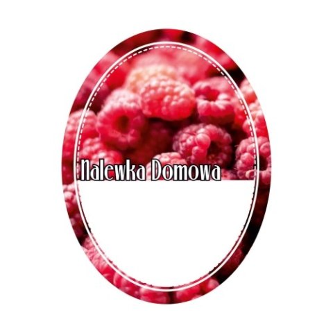 Etykieta 60x80 MALINA OWALNA DOMOWASPIZARNIA Etykieta 60x80 MALINA OWALNA DOMOWASPIZARNIA