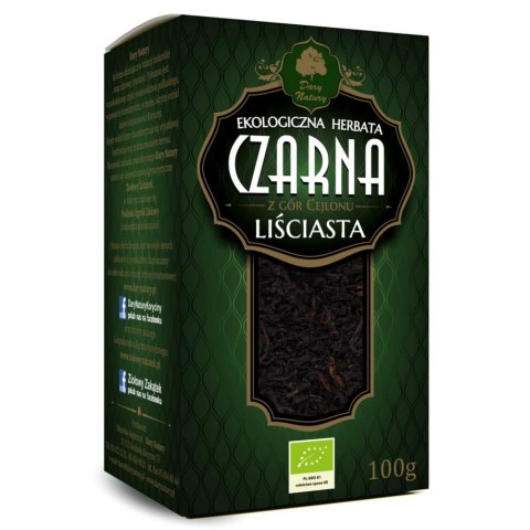 Herbata Czarna cejlońska liściasta BIO 100g DARY NATURY Herbata Czarna cejlońska liściasta BIO 100g DARY NATURY
