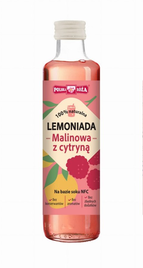 Lemoniada malinowa z cytryną 250ml POLSKA RÓŻA Lemoniada malinowa z cytryną 250ml POLSKA RÓŻA