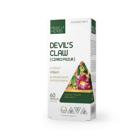 MEDICA HERBS Devil's Claw (Czarci pazur) 600mg, 60 kaps. MEDICA HERBS Devil's Claw (Czarci pazur) 600mg, 60 kaps.