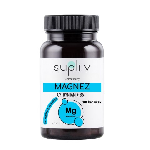 Magnez cytrynian + B6 100 kaps. SUPLIIV Magnez cytrynian + B6 100 kaps. SUPLIIV