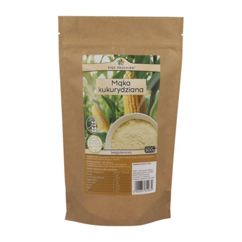 PIĘĆ PRZEMIAN Mąka kukurydziana bezglutenowa 500g PIĘĆ PRZEMIAN Mąka kukurydziana bezglutenowa 500g